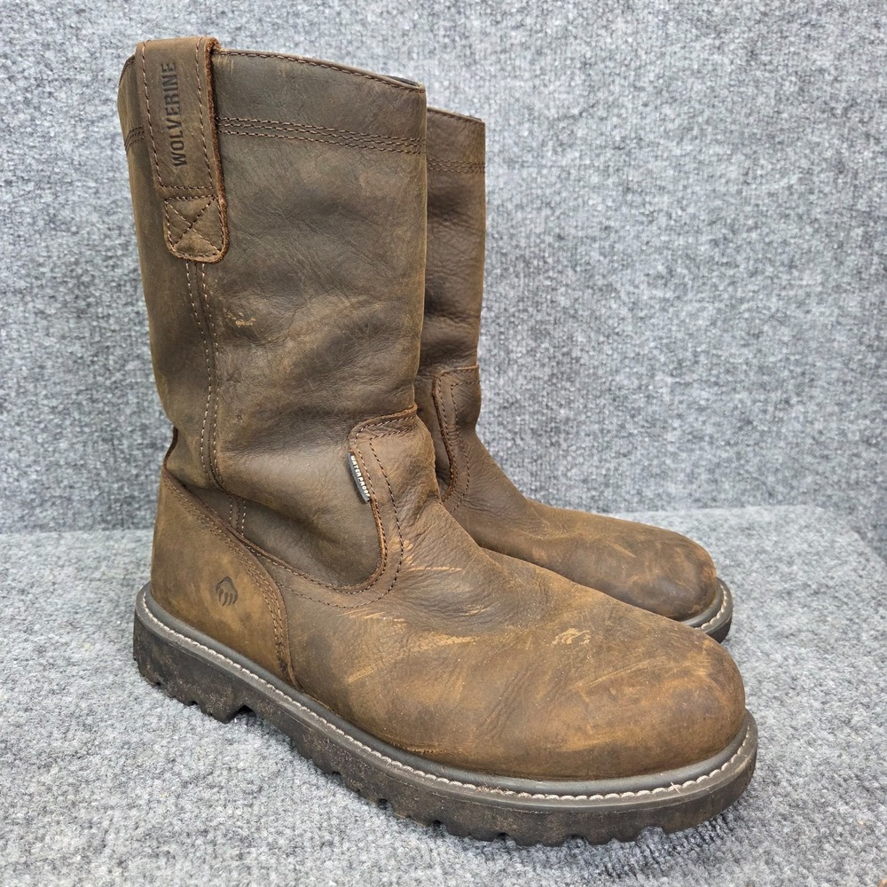 Wolverine Wellington W10682 Men's Brown Leather Work Western Boots - Size 11.5‎
